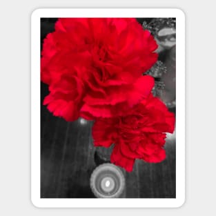 Red Flower Sticker